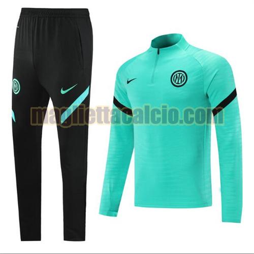 abbigliamento sportivo pullover inter milan uomo verde 2021-22