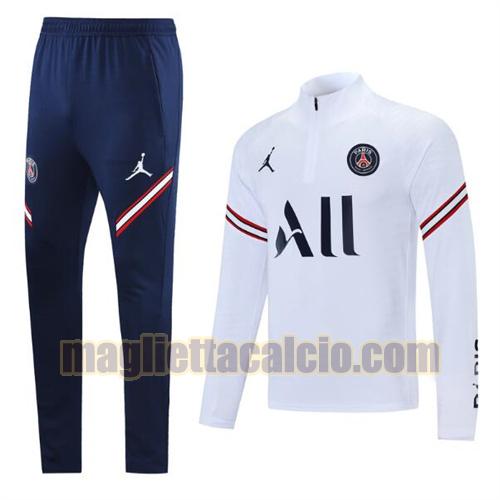abbigliamento sportivo pullover paris saint germain uomo bianco 2021-22