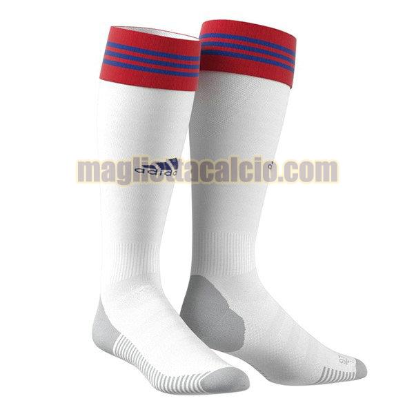 calzini olympique lyon uomo bianco prima 2018-2019