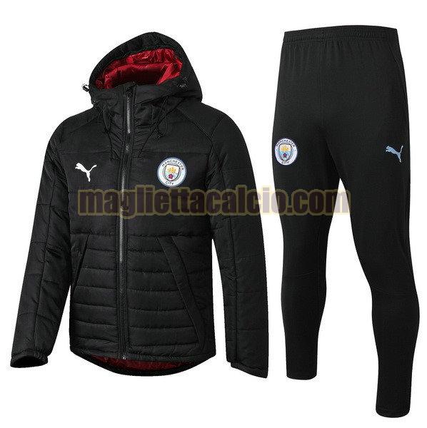 cappotto completo manchester city uomo nero 2019-2020