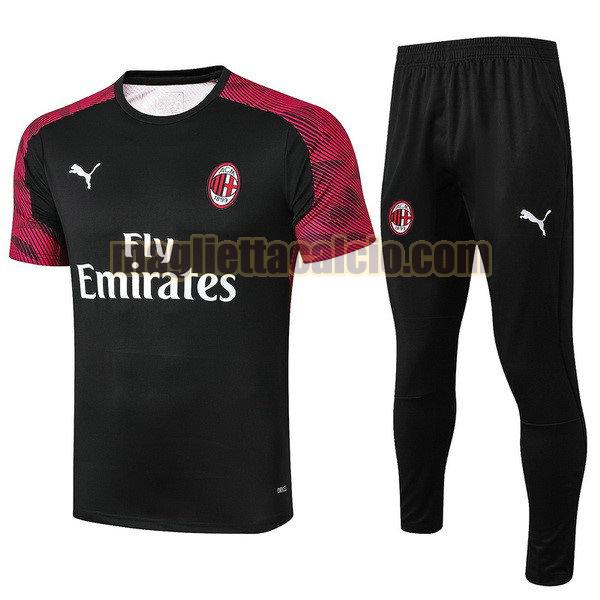 formazione completo ac milan uomo nero bianco 2019-2020