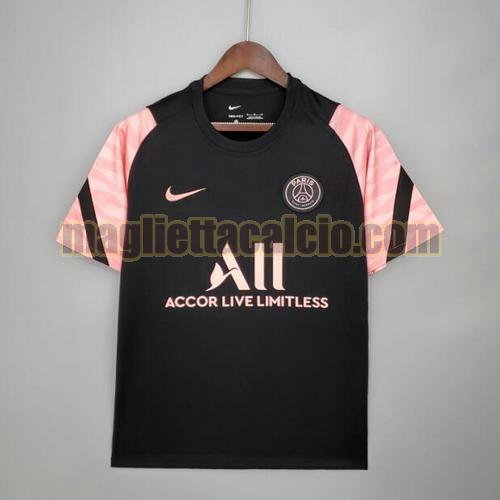 formazione magliette paris saint germain uomo nero rosa 2021-22