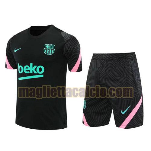 formazione manica corta barcellona uomo nero 2021