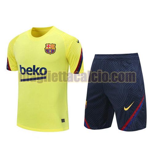 formazione manica corta barcellona uomo verde 2021