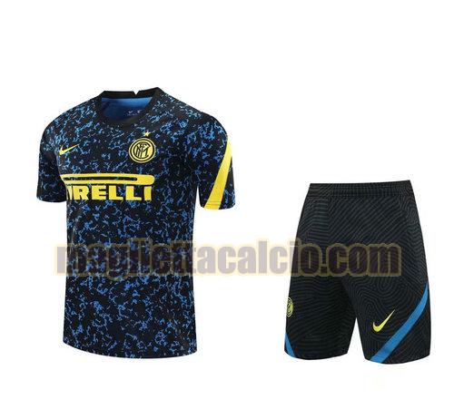 formazione manica corta inter milan uomo camouflage blue 2020-2021