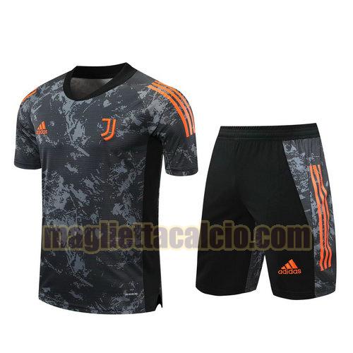 formazione manica corta juventus uomo nero 2020-2021