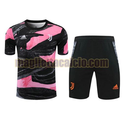 formazione manica corta juventus uomo rosa nero 2020-2021