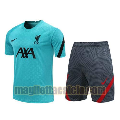 formazione manica corta liverpool uomo blu 2021