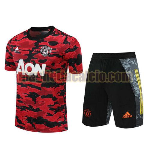 formazione manica corta manchester united uomo rosso 2020-2021