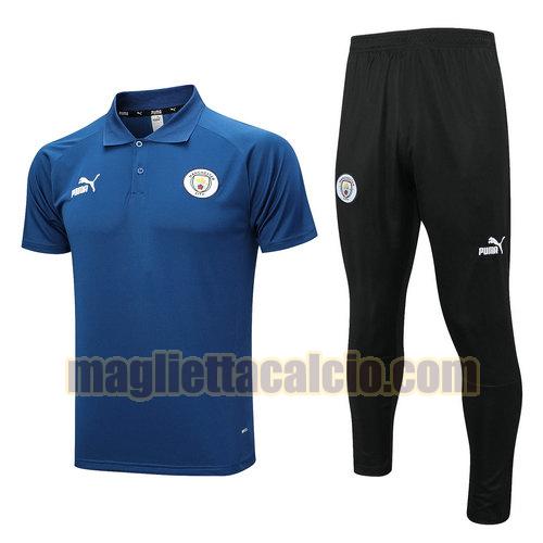 formaziones polo manchester city uomo blu zaffiro completo 2023-2024