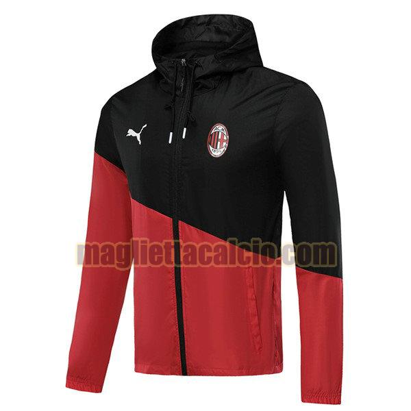 giacca a vento ac milan uomo nero rosso 2019-2020