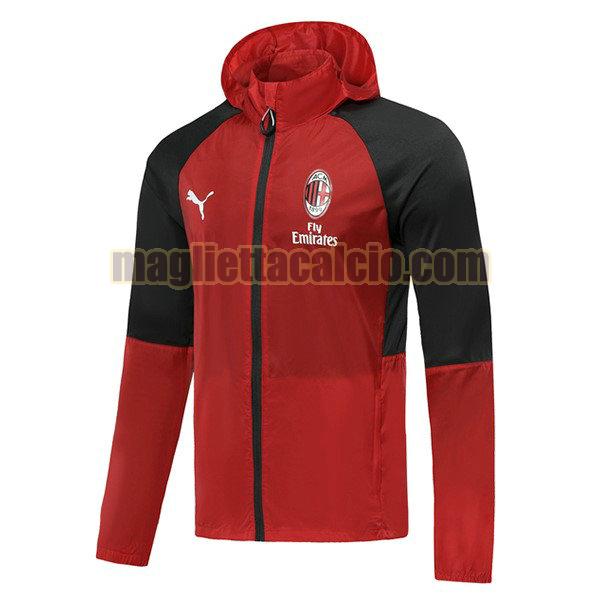 giacca a vento ac milan uomo rosso nero 2019-2020
