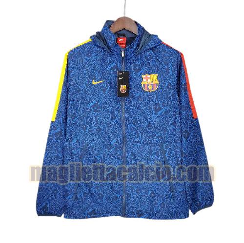 giacca a vento barcellona uomo blu 2021-2022