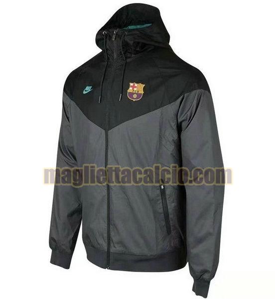 giacca a vento barcellona uomo grigio nero 2019-2020