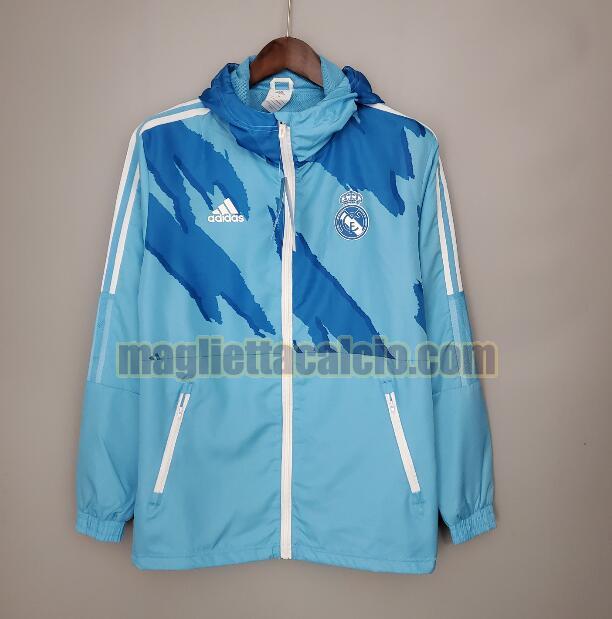 giacca a vento blu real madrid uomo 2021-2022