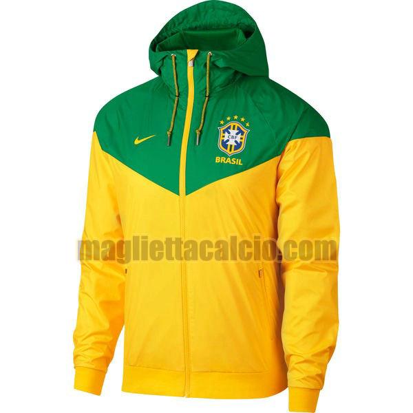 giacca a vento brasile uomo giallo verde 2018
