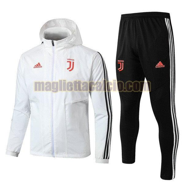 giacca a vento completo juventus uomo bianco nero 2019-2020