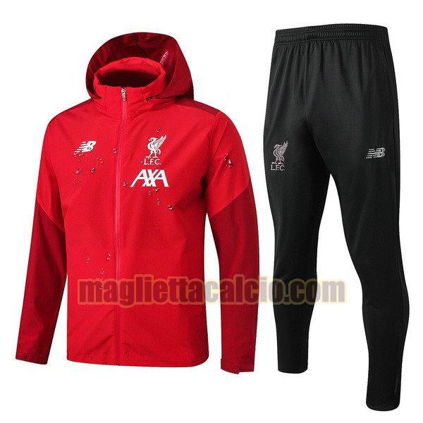 giacca a vento completo liverpool uomo rosso nero 2019-2020