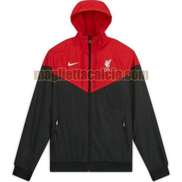 giacca a vento liverpool uomo rosso-nero 2020-2021