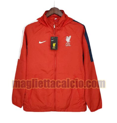 giacca a vento liverpool uomo rosso 2021-2022
