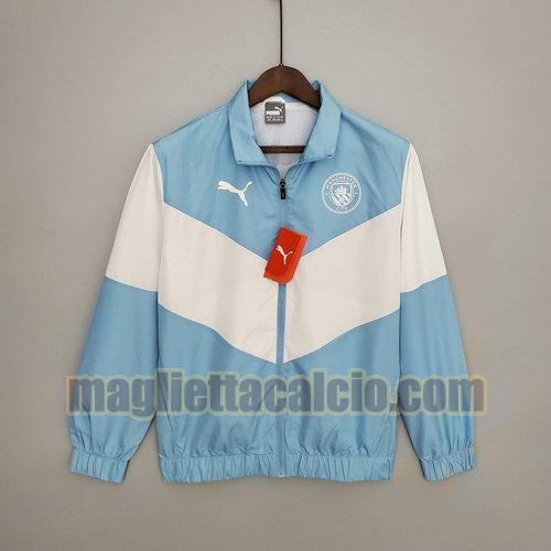 giacca a vento manchester city uomo blu e bianco 2021-2022