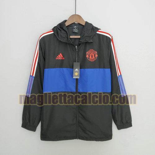 giacca a vento nero blu manchester united uomo 2022-2023