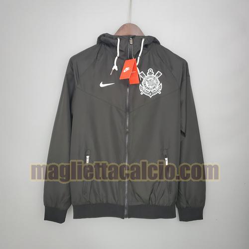 giacca a vento nero corinthians paulista uomo 2021-2022