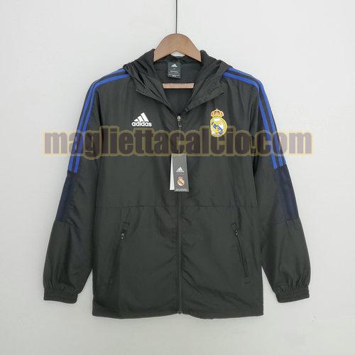 giacca a vento nero real madrid uomo 2022-2023