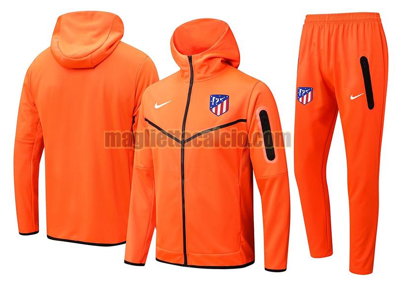giacca con cappuccio arancia atletico madrid uomo 2022-2023