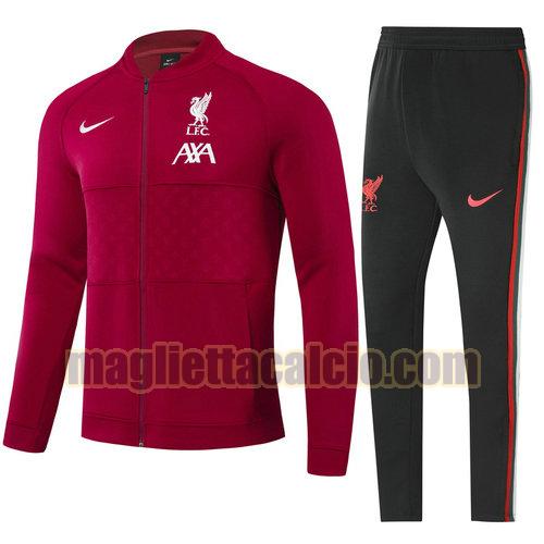 giacca con cappuccio liverpool bambino rosso 2022-2023