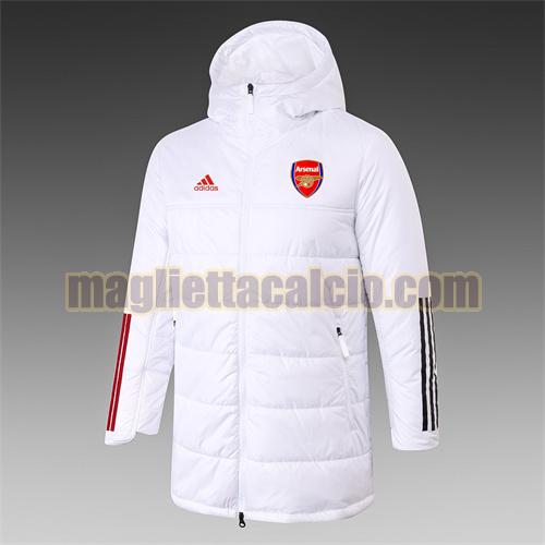 giacca in felpa di cotone giacca a poco prezzo con cappuccio arsenal uomo bianco adidas 2021-2022