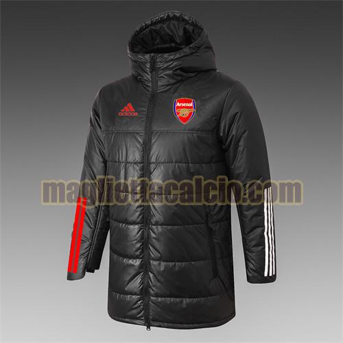 giacca in felpa di cotone giacca a poco prezzo con cappuccio arsenal uomo nero adidas 2021-2022