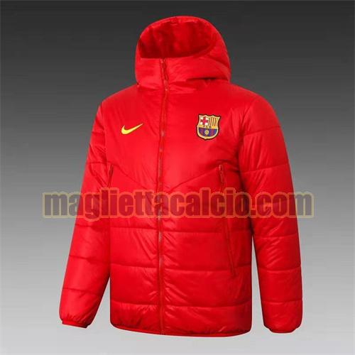 giacca in felpa di cotone giacca a poco prezzo con cappuccio barcellona uomo rosso nike 2021-2022