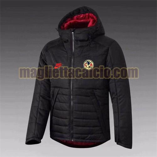giacca in felpa di cotone giacca a poco prezzo con cappuccio club américa uomo nero(rosso dentro il cappello) nike 2021-2022