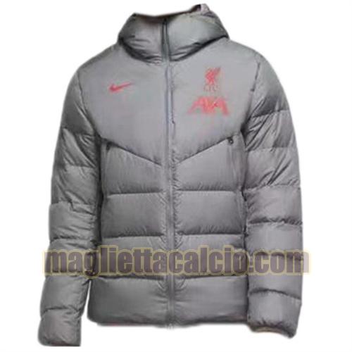 giacca in felpa di cotone giacca a poco prezzo con cappuccio liverpool uomo grigio nike 2021-2022