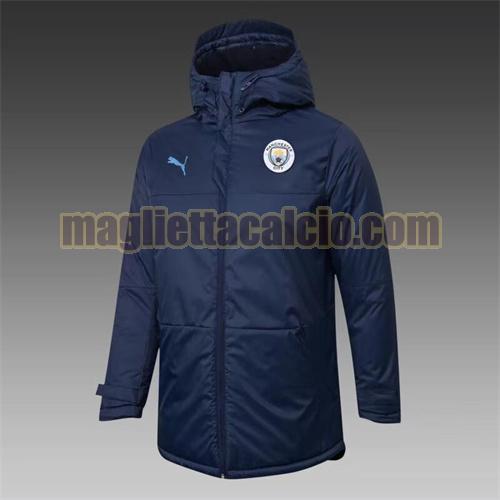 giacca in felpa di cotone giacca a poco prezzo con cappuccio manchester city uomo blu navy puma 2021-2022