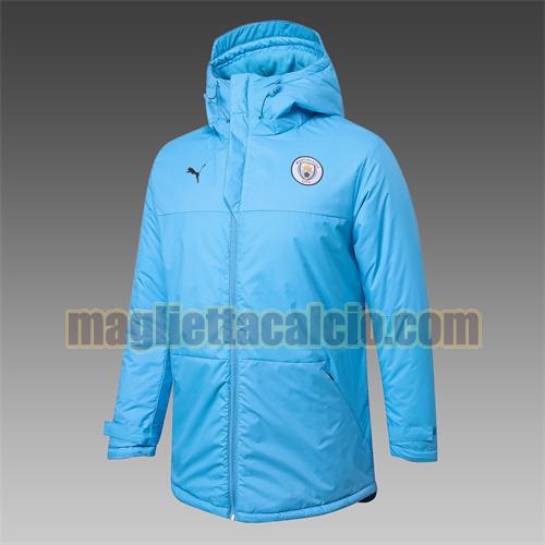 giacca in felpa di cotone giacca a poco prezzo con cappuccio manchester city uomo blu puma 2021-2022