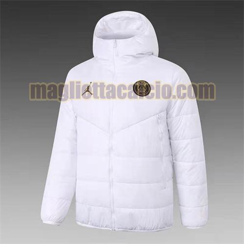 giacca in felpa di cotone giacca a poco prezzo con cappuccio paris saint germain uomo bianco jordan 2021-2022