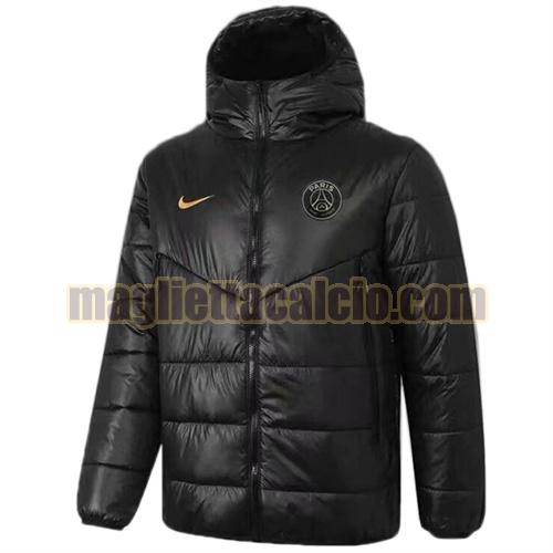 giacca in felpa di cotone giacca a poco prezzo con cappuccio paris saint germain uomo nero nike 2021-22