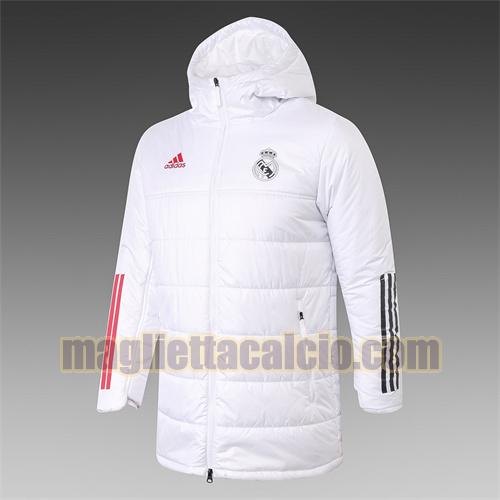 giacca in felpa di cotone giacca a poco prezzo con cappuccio real madrid uomo bianco adidas 2021-2022