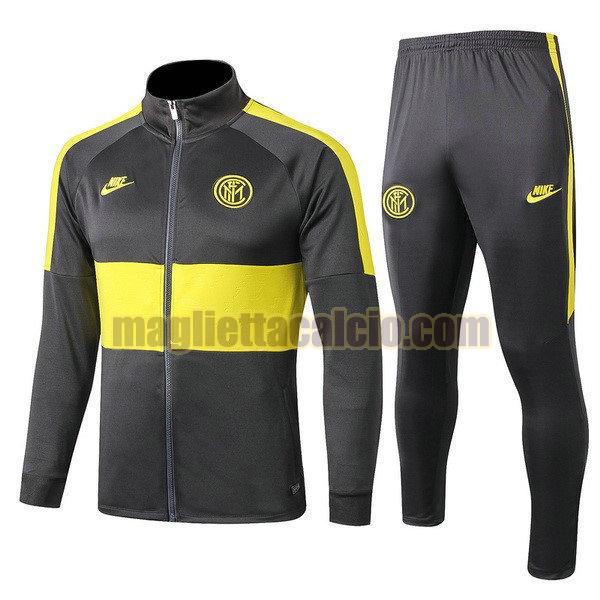 giacca inter milan bambino grigio giallo 2019-2020