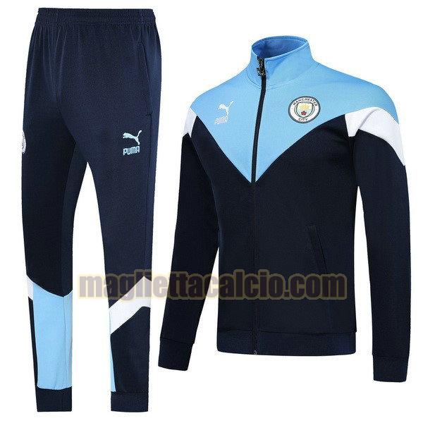 giacca manchester city uomo blu bianco 2019-2020
