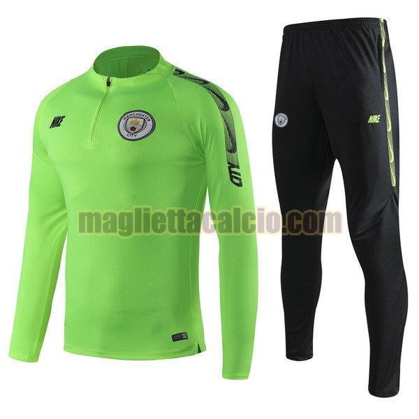 giacca manchester city uomo verde nero 2019-2020