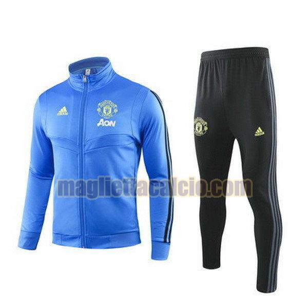 giacca manchester united uomo azzurro 2019-2020