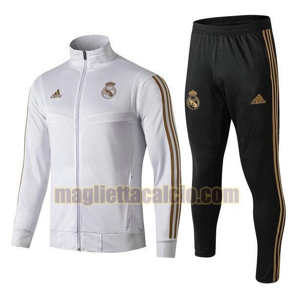 giacca real madrid bambino bianco giallo 2019-2020