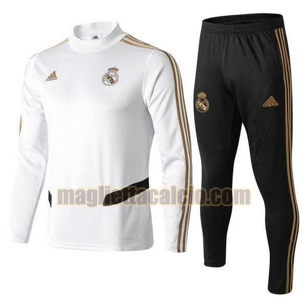 giacca real madrid bambino bianco nero 2019-2020