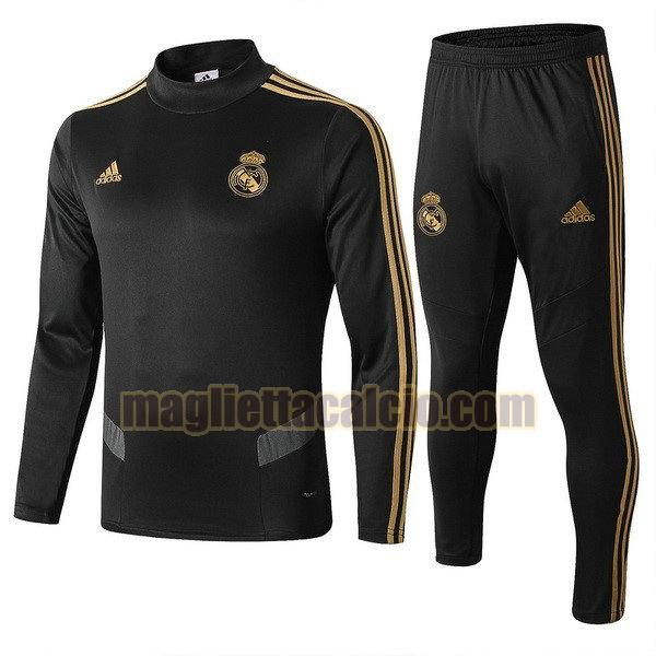 giacca real madrid bambino nero grigio 2019-2020