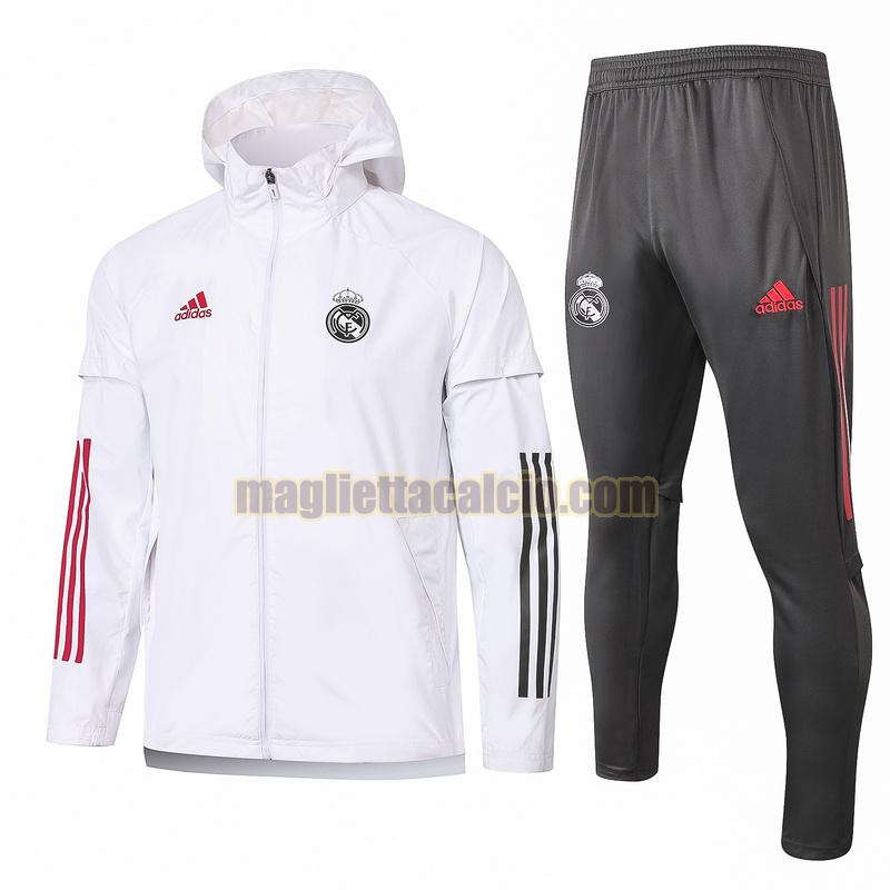 giacca real madrid uomo bianca 2020-2021