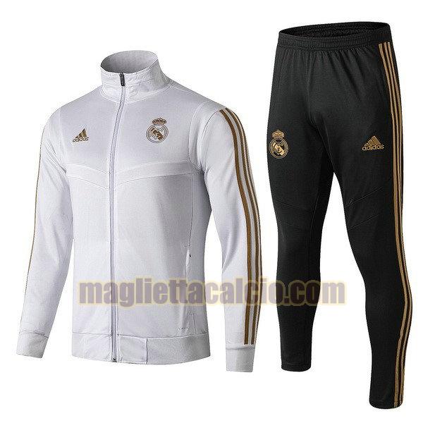 giacca real madrid uomo bianco giallo 2019-20
