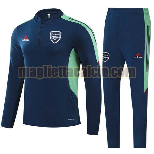 giacca sportiva con mezza zip arsenal bambino blu reale 2022-2023